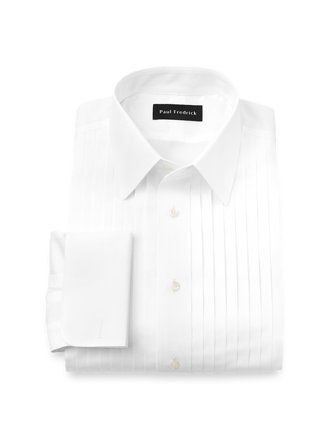Paul Fredrick Cotton Tuxedo Shirt White US 18 34/35 2