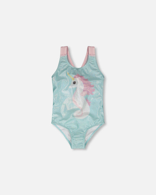 Deux par Deux One-Piece Swimsuit Aqua Blue US 10 Female 2