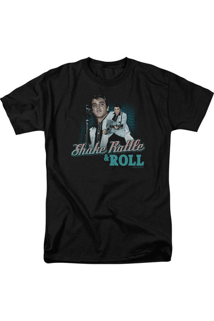 Gildan Elvis Presley Shake Rattle & Roll T-Shirt Black 4XLarge 2