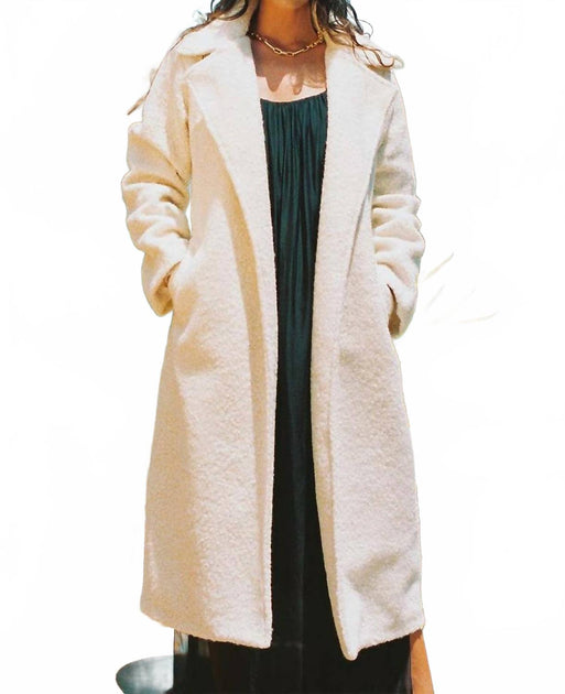 Scandal Italy Rowan Front Tie Coat Beige Medium 2