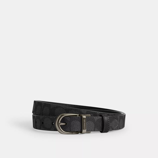 小物 COACH BELT Coach Wide Harness Cut To Size Reversible Pebble Leather