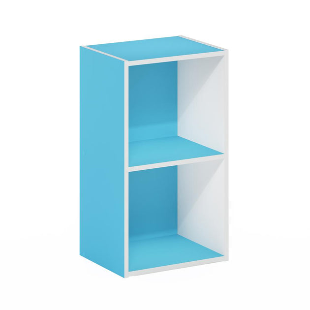Furinno Pasir Bibliothèque Bleu Clair Blanc 2