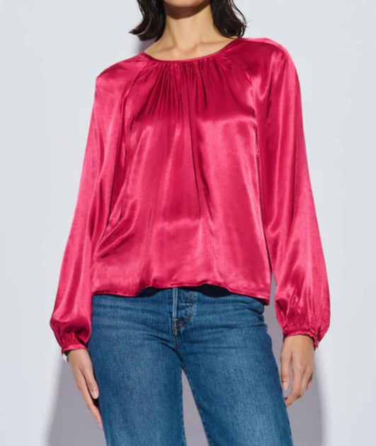 Nation LTD Eveline Raglan Top Pink Small 2