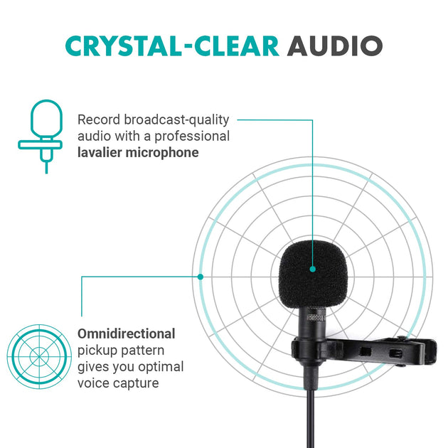 Système de microphone cravate sans fil Movo Edge-OP Noir 4