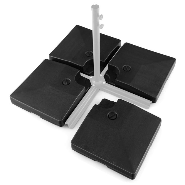 Hivvago 4-Piece Cantilever Offset Patio Umbrella Base Black 2