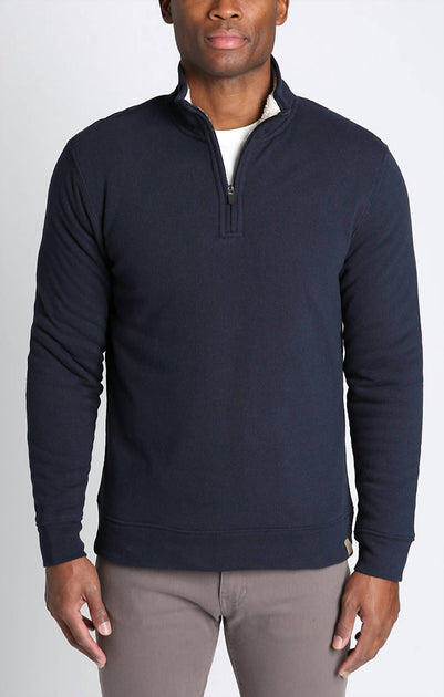 JACHS NEW YORK Quarter Zip Pullover Sweatshirt Blue Small 2
