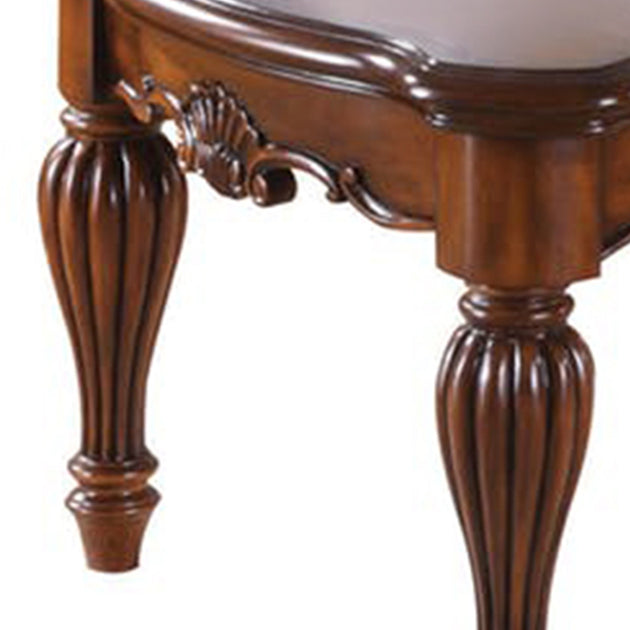Hivvago Vintage Rectangular Wooden Coffee Table Cherry Brown 3