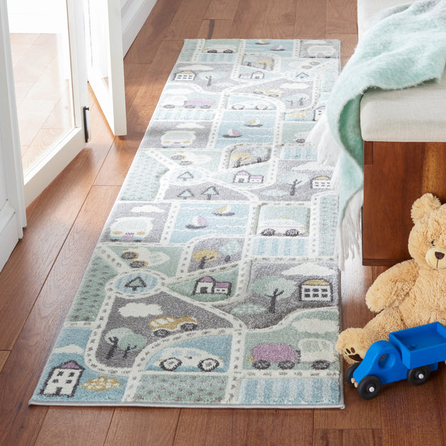 Safavieh Carousel Kids CRK193 Area Rug Grey/Light Blue 3