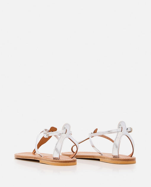 K Jacques St Tropez Buffon Leather Sandal Silver US 7 4