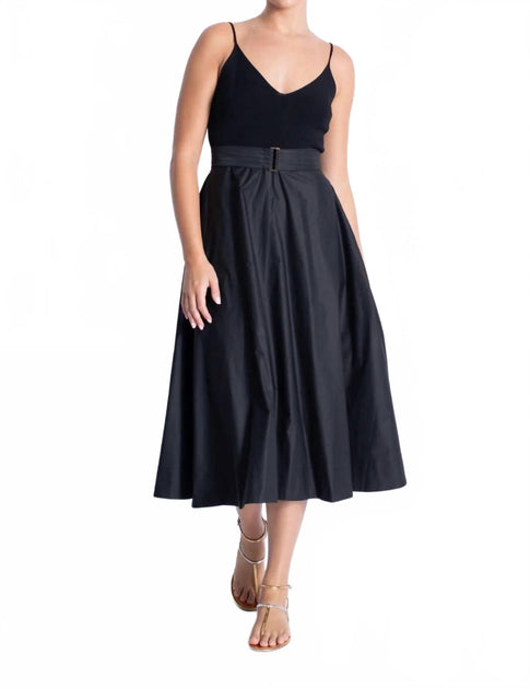 Karina Grimaldi Phoenix Knit Combo Midi Dress Black S 2