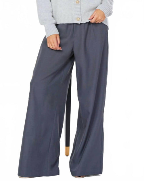 Bishop + Young Marbella Wide Leg Pant Grey Small 2