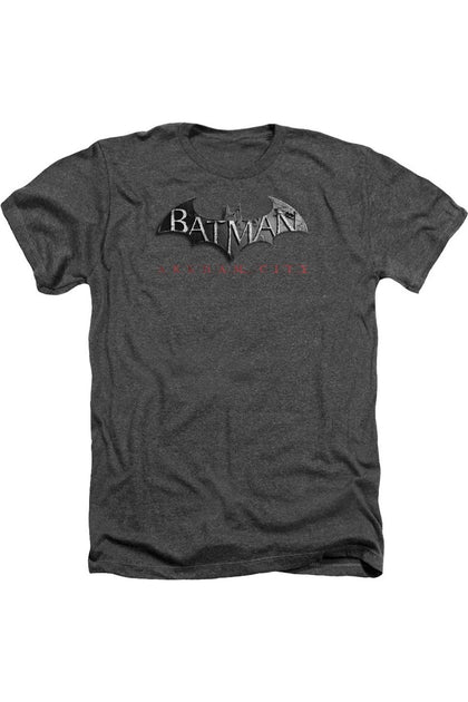 Gildan Batman Arkham City Logo T-Shirt Grey Large 2