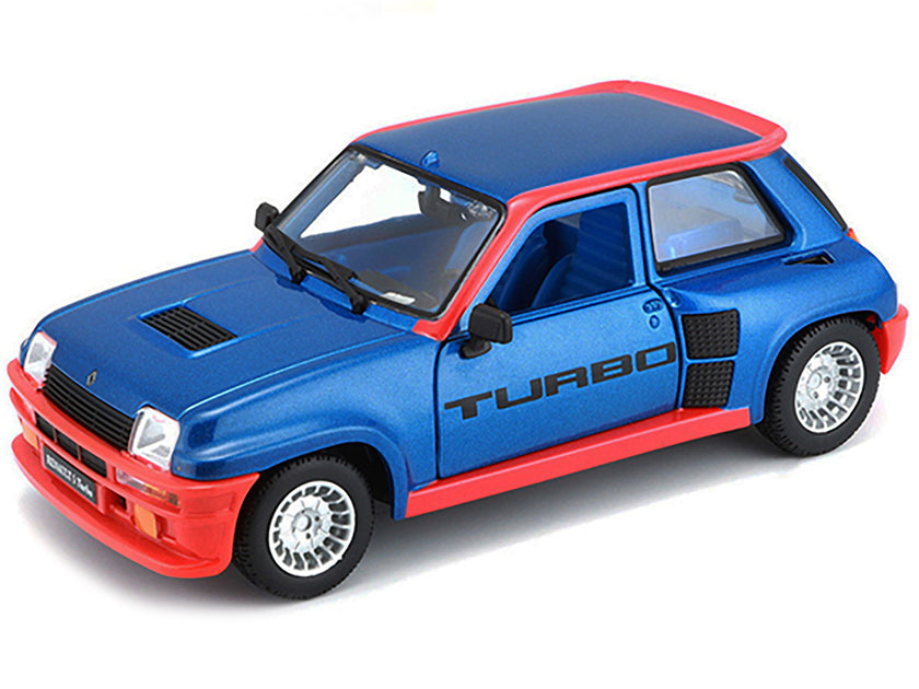 Bburago Renault 5 Turbo Diecast Model Car Blue 1/24 3