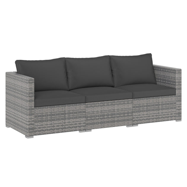 Hivvago Patio Sectional Sofa Set Grey 4