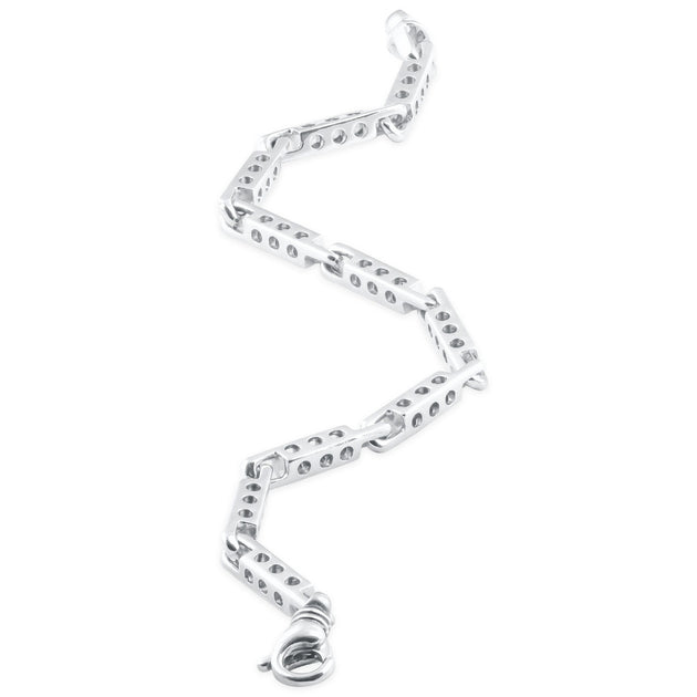 Pompeii3 Men's Link Bracelet Silver 8.75in 3