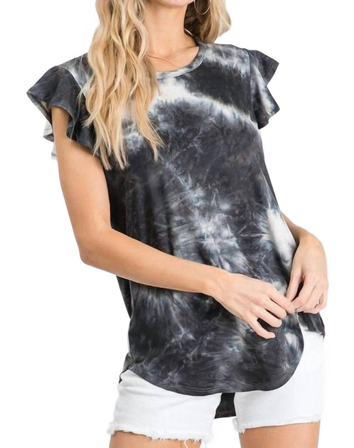 Heimish Haut Tie Dye à Volants - Plus Noir 2X 2