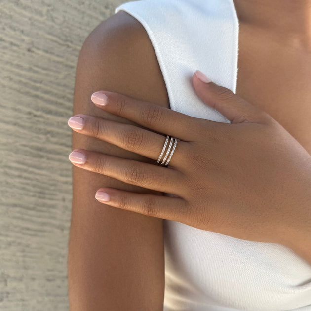 Adornia Triple Band Ring Silver US 9 3