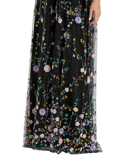 Mac Duggal Faux Wrap Midnight Gown Black US 2 4