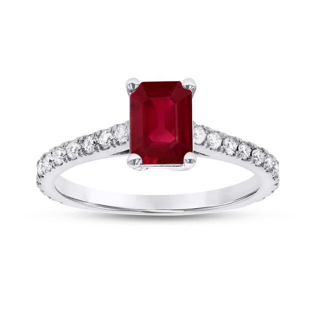 Diana M Jewels Ruby Diamond Ring Red US 7 2