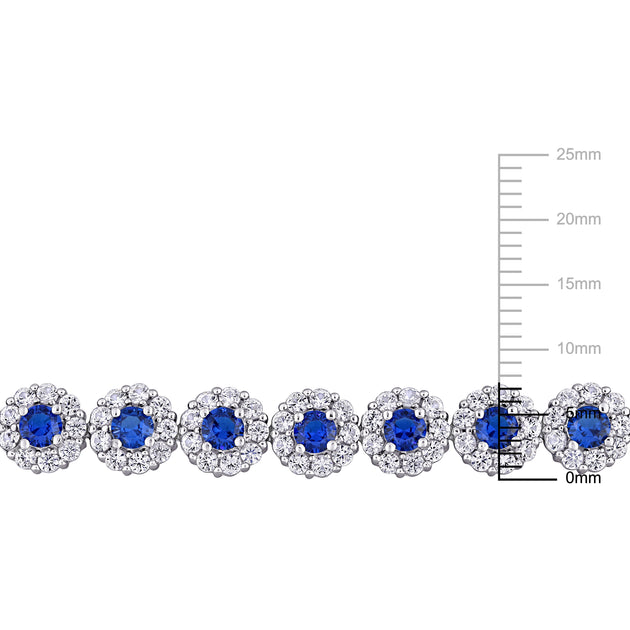 Mimi & Max Halo Tennis Bracelet Blue 4