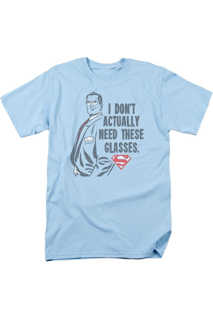 Gildan Superman Don't Need Glasses T-Shirt Blue Medium 2