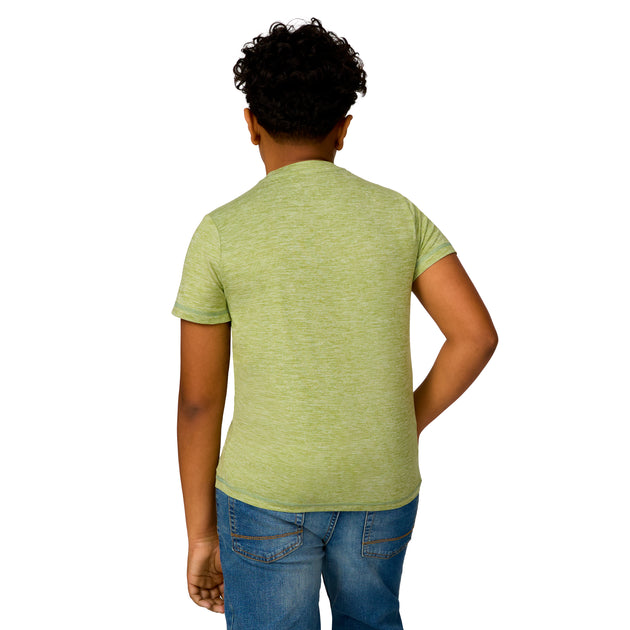 Free Country Boys' Microtech Crew Neck Shirt Blue Medium 5