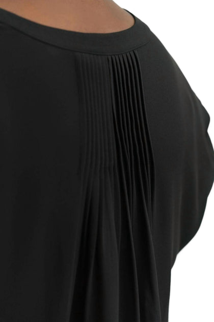 NYDJ Pintuck Blouse Black Plus Size 3X 4