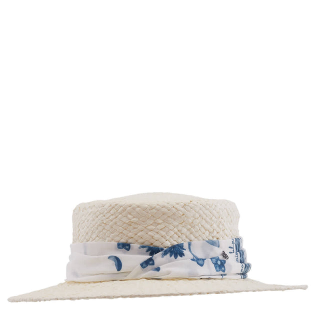 Maison Michel Kiki Straw Boater Hat Beige Medium 2