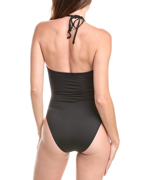 Vince Camuto Cutout Einteiler Badeanzug Schwarz US 14 3