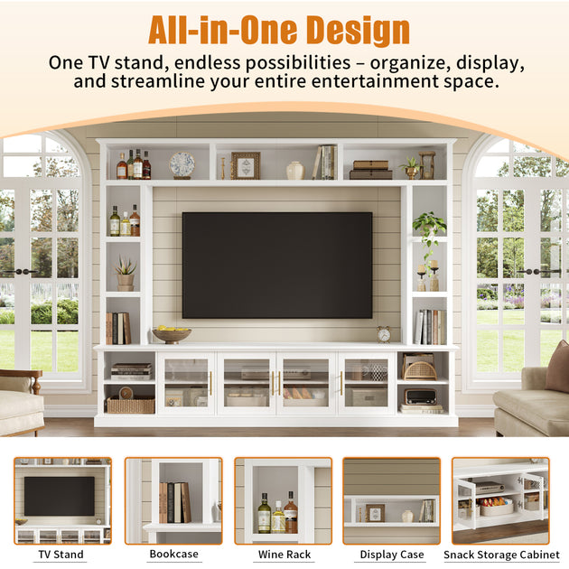 Streamdale Entertainment Center Wall Unit Brown 5
