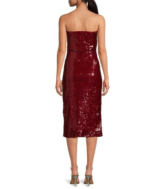 Lucy Paris Atlanta Sequin Dress Red Medium 3