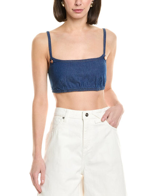 STAUD x Wrangler The Bikini Top Blue Medium 3