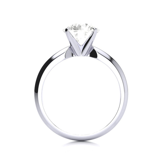 SuperJeweler Lab Grown Diamond Solitaire Ring Silver US 6.5 6