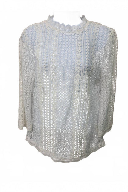 Kate C. Women's Lace Blouse White Large 2