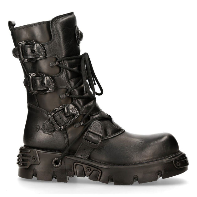 New Rock 391-S18 Mid-Calf Boots Black EU 43 4