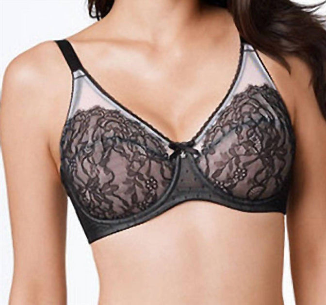 Wacoal Retro Chic Full Figure Underwire Bra Grey 32DDD 2