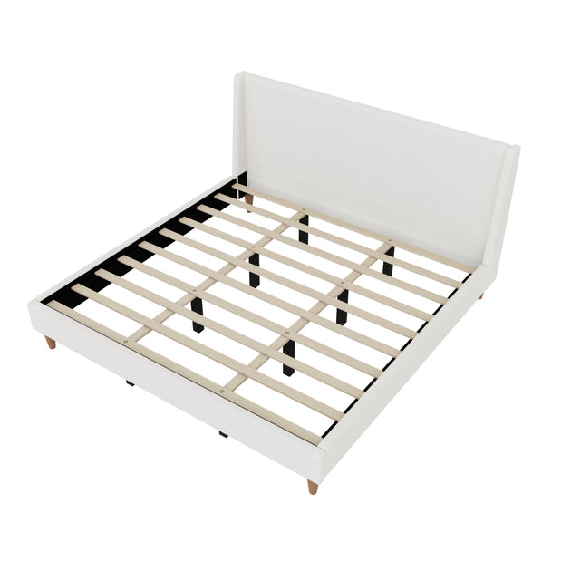 Streamdale Platform Bed Ivory King 4