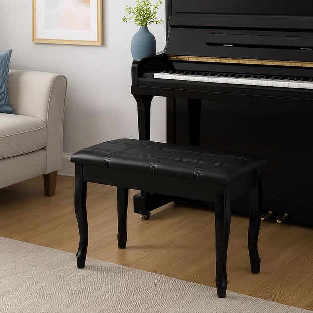 Hivvago PU Leather Duet Piano Bench Brown 3