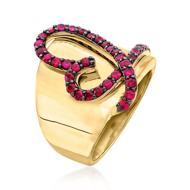 Ross-Simons Ruby Heart Ring Red US 5 5
