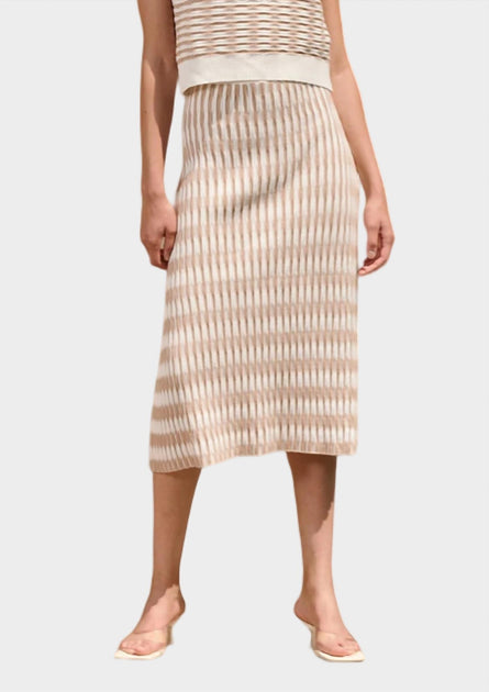 Lucy Paris Newport Knit Skirt Pink Medium 2