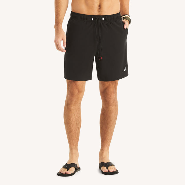 Nautica 7" Swim Trunks Black Large 2