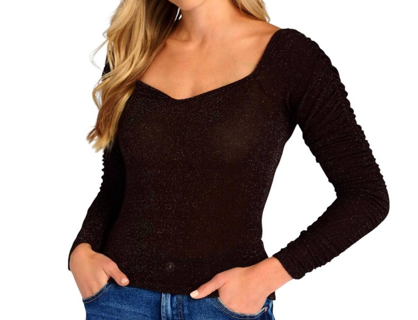 Project Social T Top Manches Longues Lurex Noir Small 2