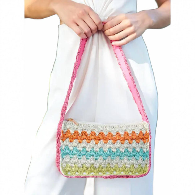 Shiraleah Luna Crochet Shoulder Bag Beige One Size 3