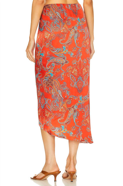 L'Agence Esa Skirt Orange Medium 4