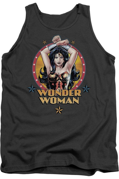 Gildan Justice League Powerful Woman Tank Top Black Large 2