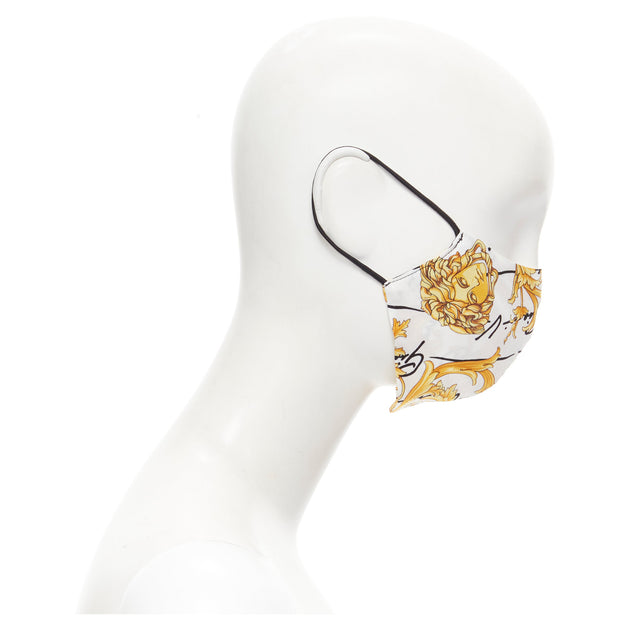 Versace Gianni Signature Silk Face Mask Gold One Size 4