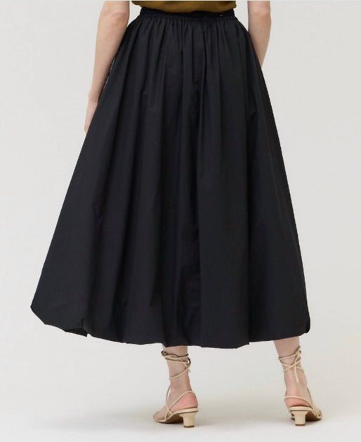 GRADE & GATHER Bubble Midi Skirt Black Small 4