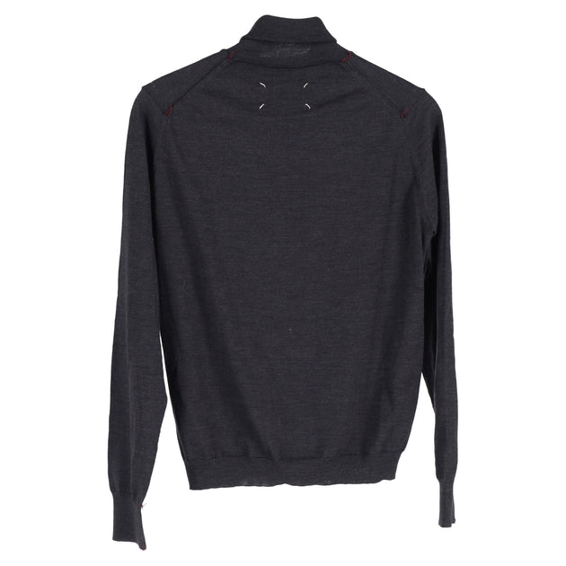 Maison Margiela Loose Thread Turtleneck Sweater Grey Medium 3