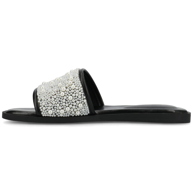 Journee Collection Precly Flat Sandal Gold US 9 3