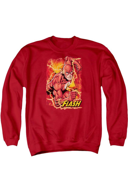 Gildan Justice League Flash Crewneck Sweatshirt Red Medium 2